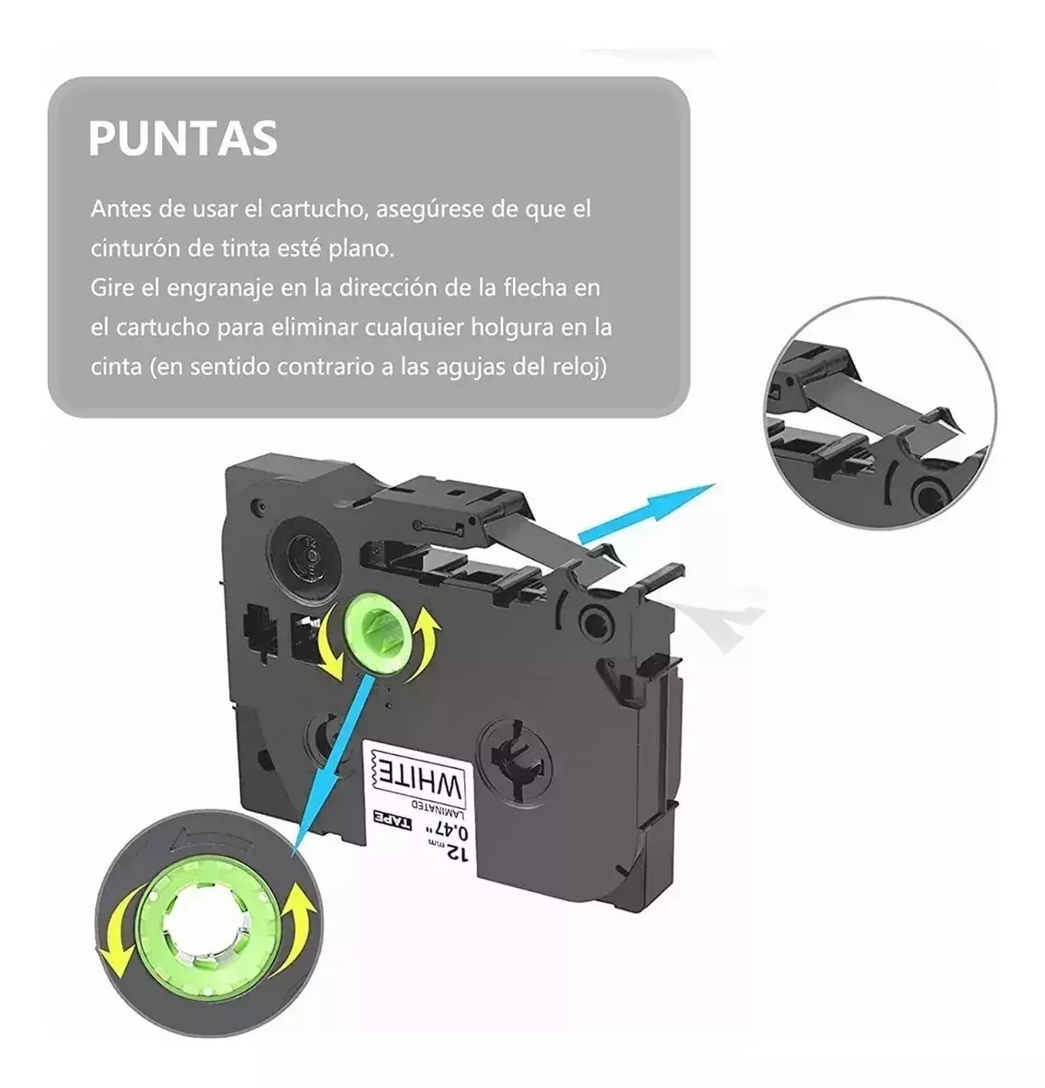 Cinta Laminada 12mm Compatibles Brother TZe 6 Colores-7