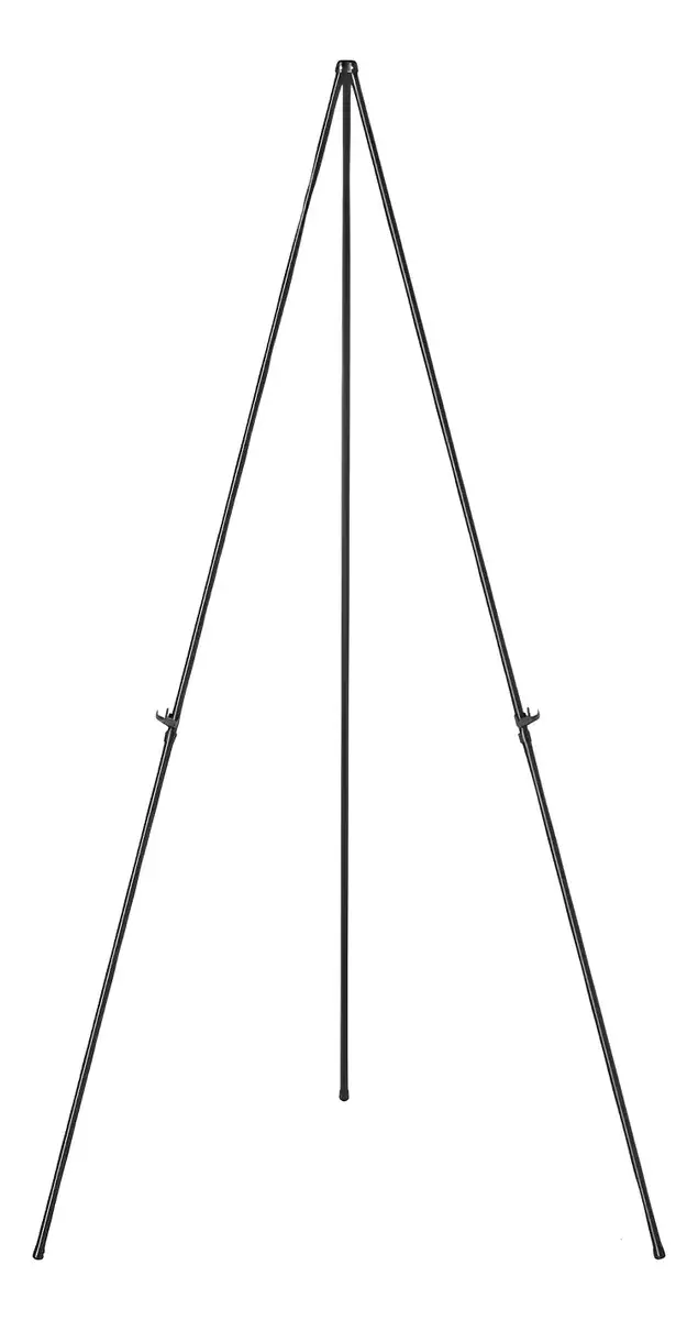 Caballete Plegable Ajustable Metal Negro 160 cm-0