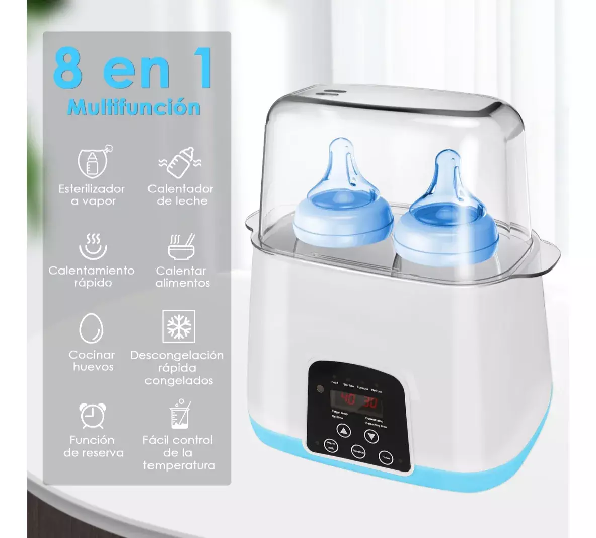 Calentador de Biberones Multifuncional con Esterilización y Control Remoto-3
