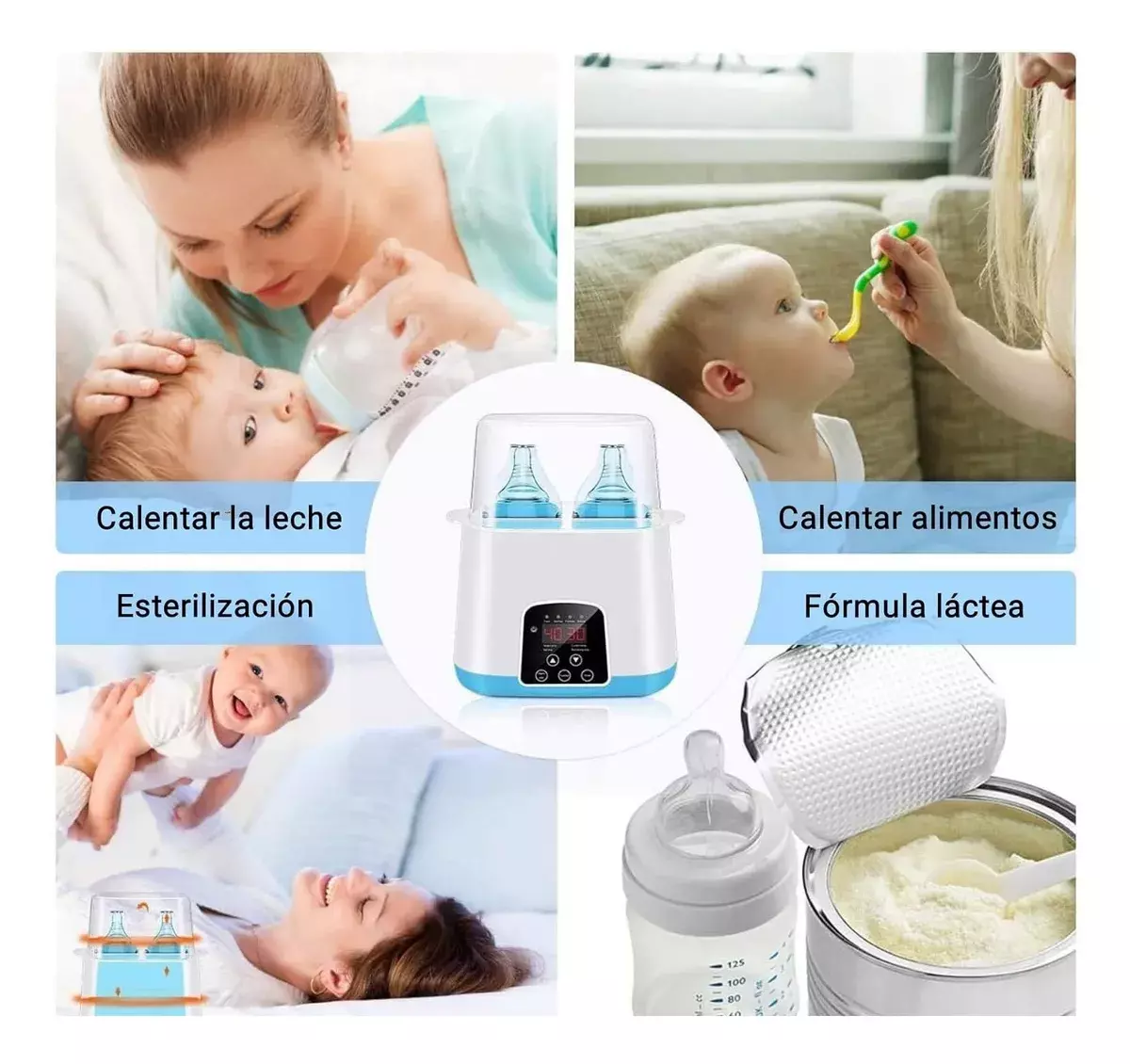 Calentador de Biberones Multifuncional con Esterilización y Control Remoto-4