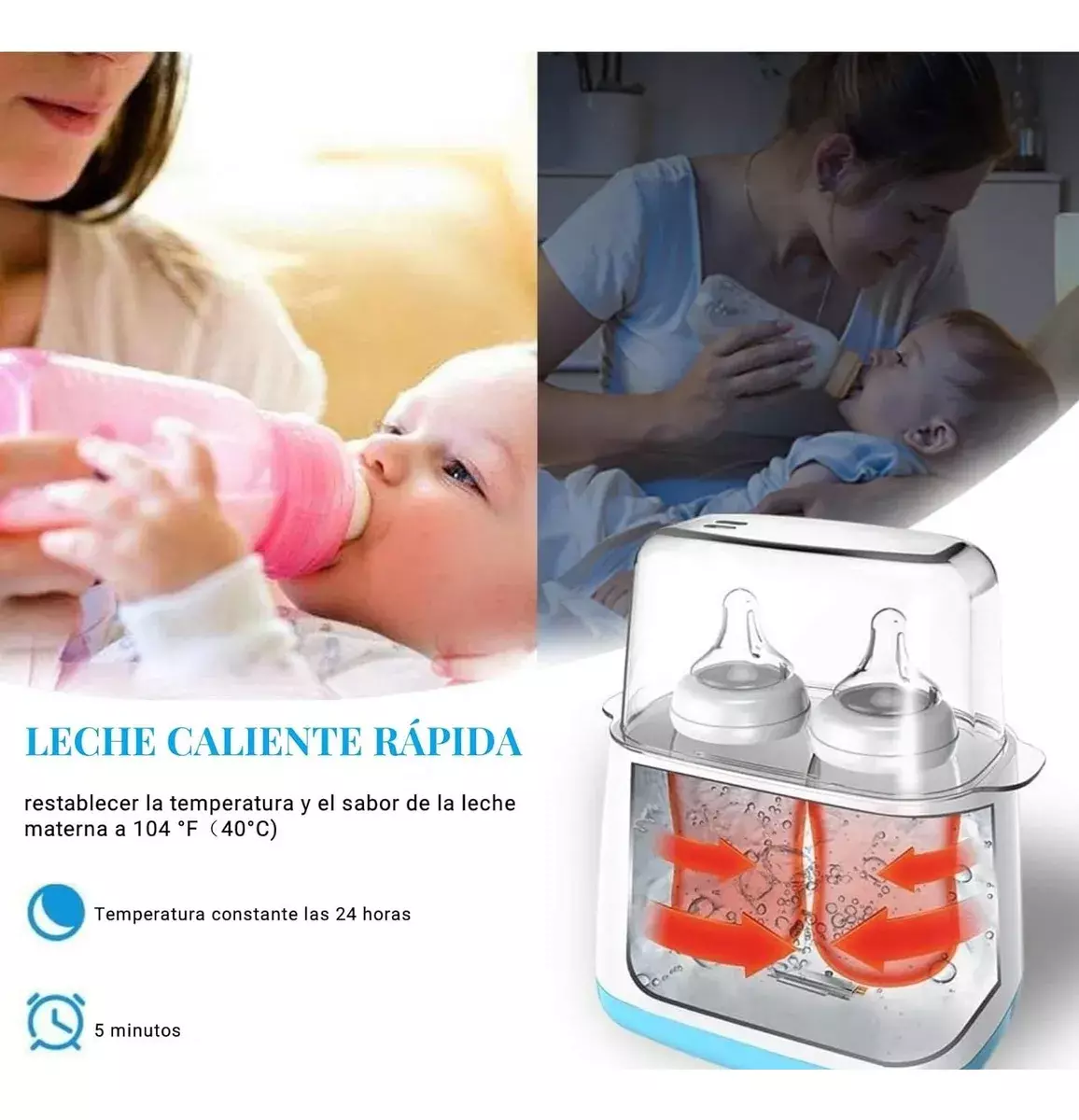 Calentador de Biberones Multifuncional con Esterilización y Control Remoto-7
