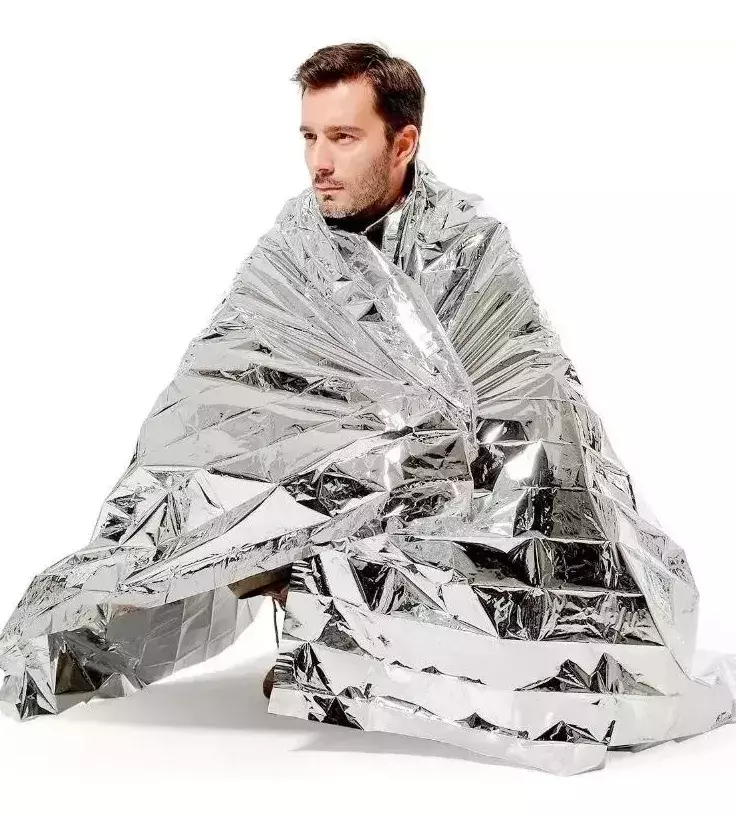 Manta de Emergencia Térmica Impermeable Compacta Silver-3