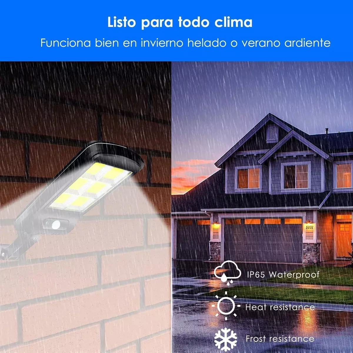 Lámpara Solar Exterior Sensor De Movimiento Impermeable 3 Modos-6