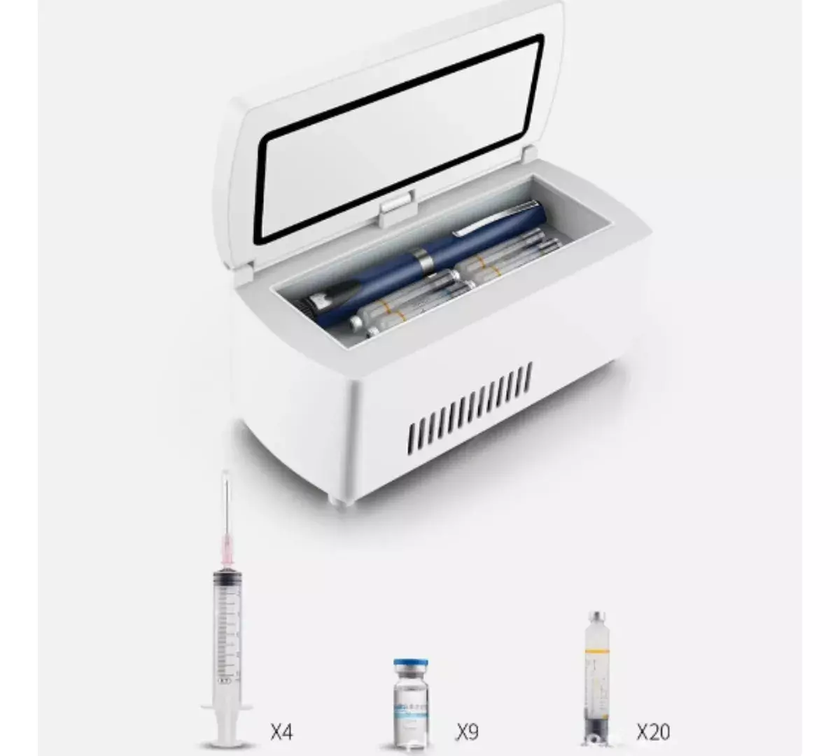 Caja Portátil Refrigeradora de Medicamentos Digital 2-8°C Recargable-2