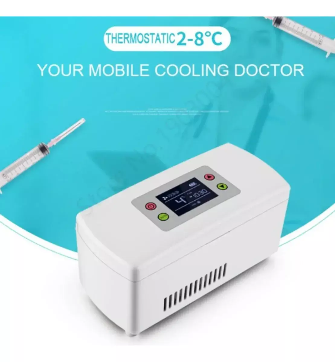Caja Portátil Refrigeradora de Medicamentos Digital 2-8°C Recargable-5
