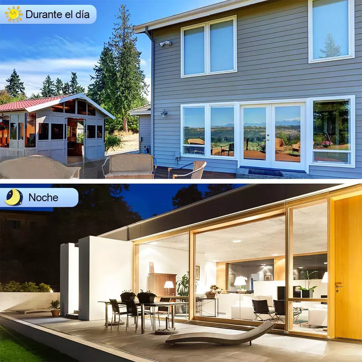 Lámina de Control Solar Ventanas Reflectante Unidireccional Adhesiva-4