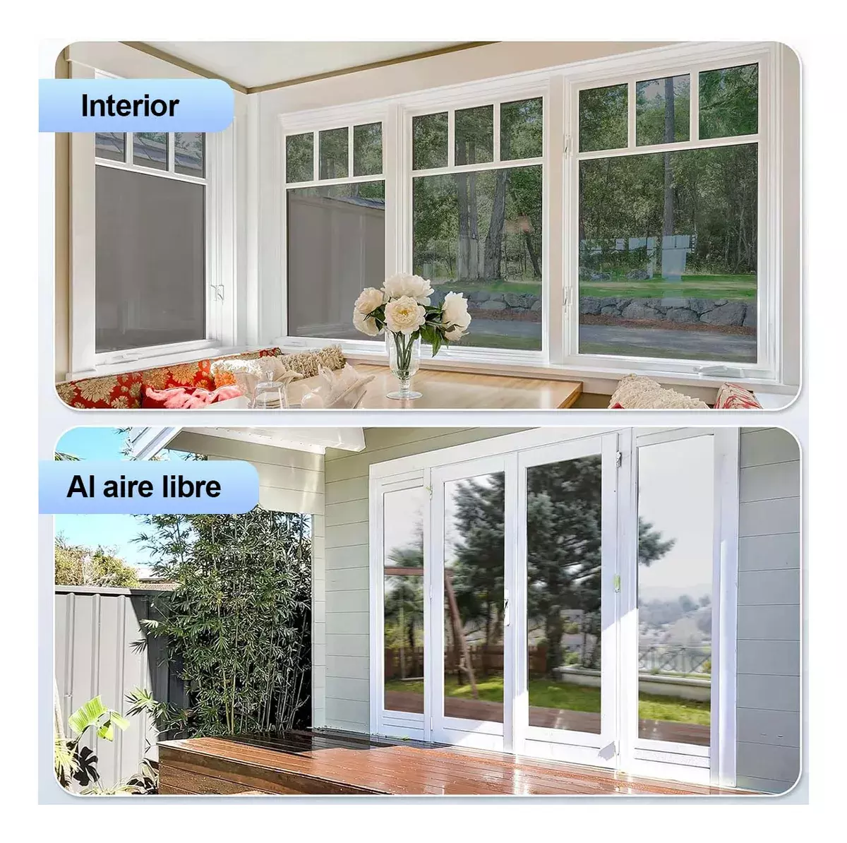 Lámina de Control Solar Ventanas Reflectante Unidireccional Adhesiva-5