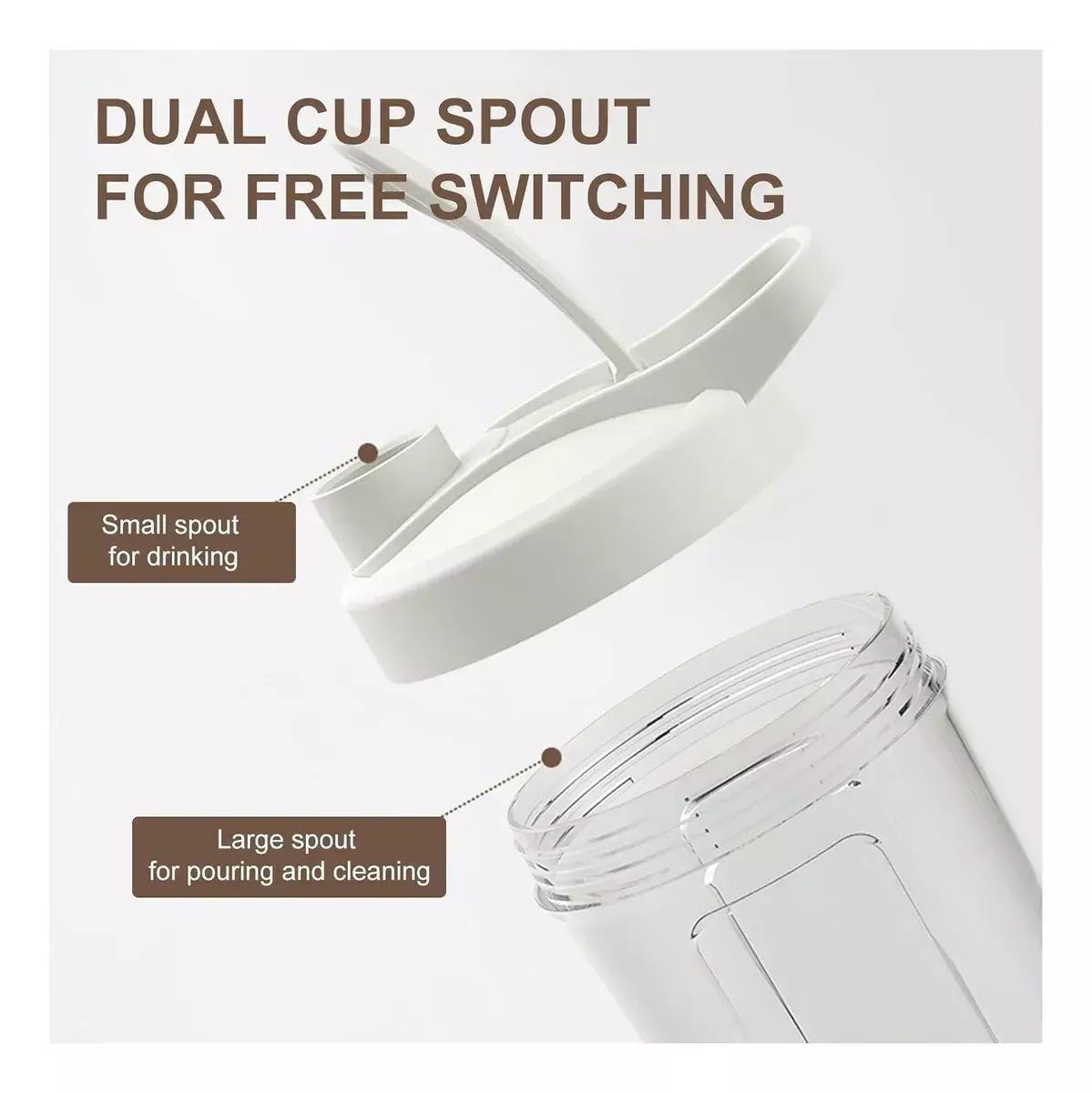 Vaso Mezclador Portátil 400ml Doble Boquilla Resistente al Calor-3