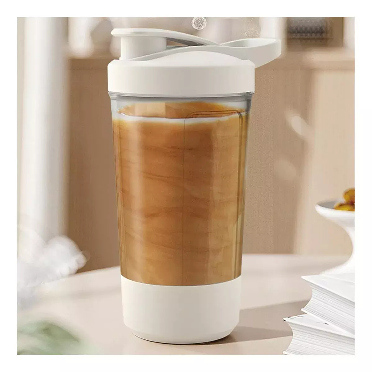 Vaso Mezclador Portátil 400ml Doble Boquilla Resistente al Calor-7