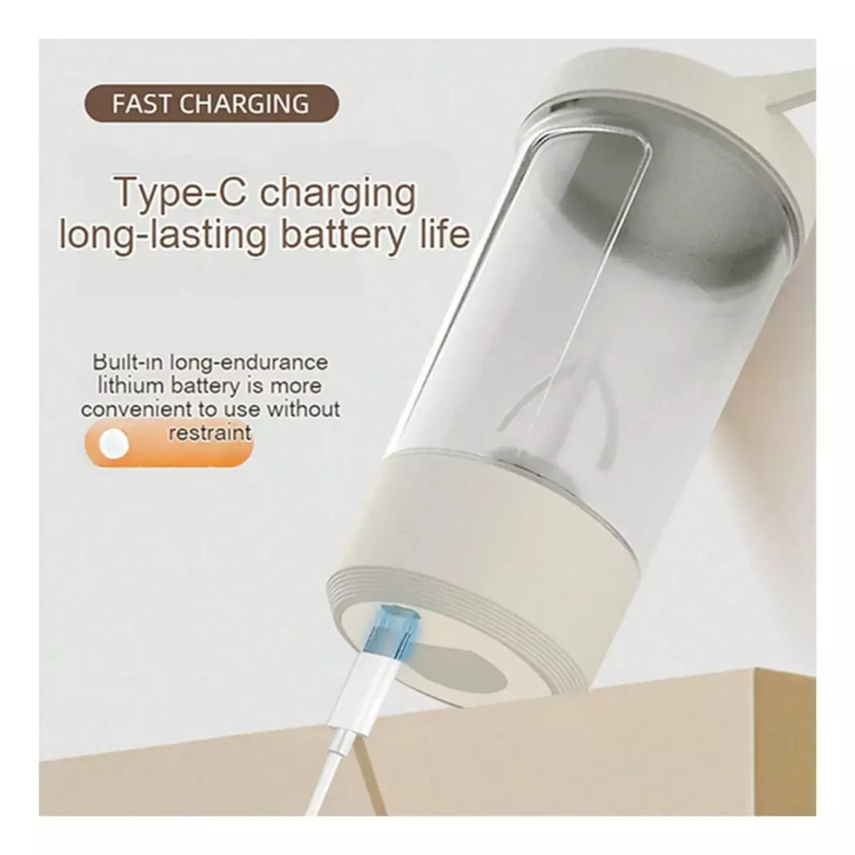 Vaso Mezclador Portátil 400ml Doble Boquilla Resistente al Calor-9