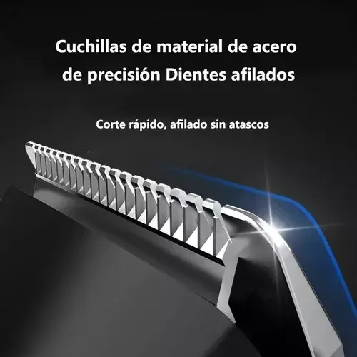 Recortadora de Barba Ajustable IPX5 Acero Inoxidable Cuchillas Reemplazables-4