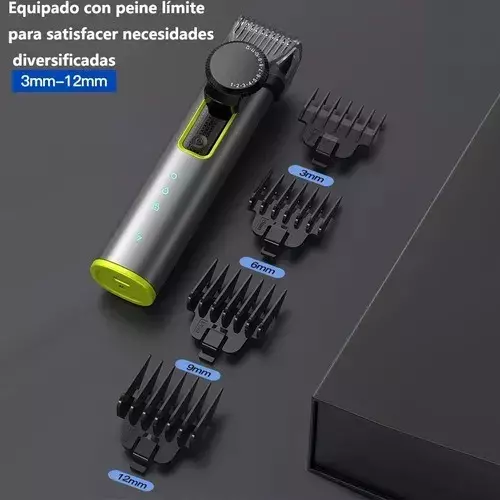 Recortadora de Barba Ajustable IPX5 Acero Inoxidable Cuchillas Reemplazables-5