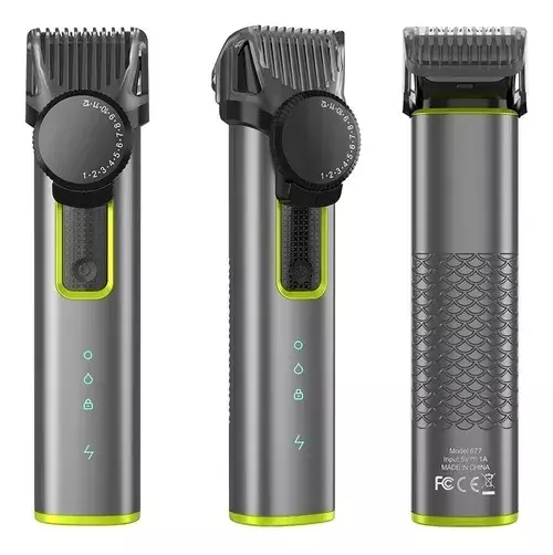 Recortadora de Barba Ajustable IPX5 Acero Inoxidable Cuchillas Reemplazables-7