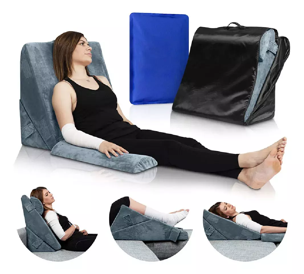 Cojín en Cuña Multifuncional Ajustable con Funda Removible Lavable-2