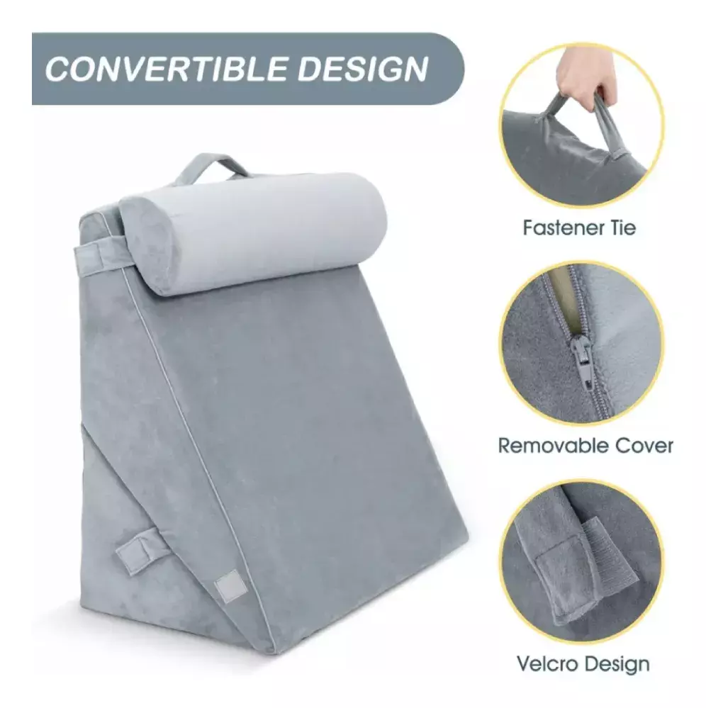 Cojín en Cuña Multifuncional Ajustable con Funda Removible Lavable-5