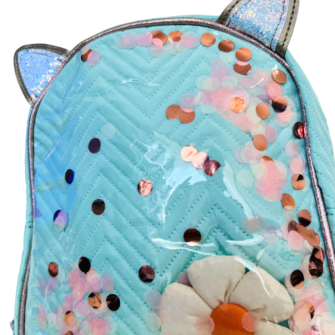 Mochila Bolso de Niña Escolar con Brillo modelo gatito-2