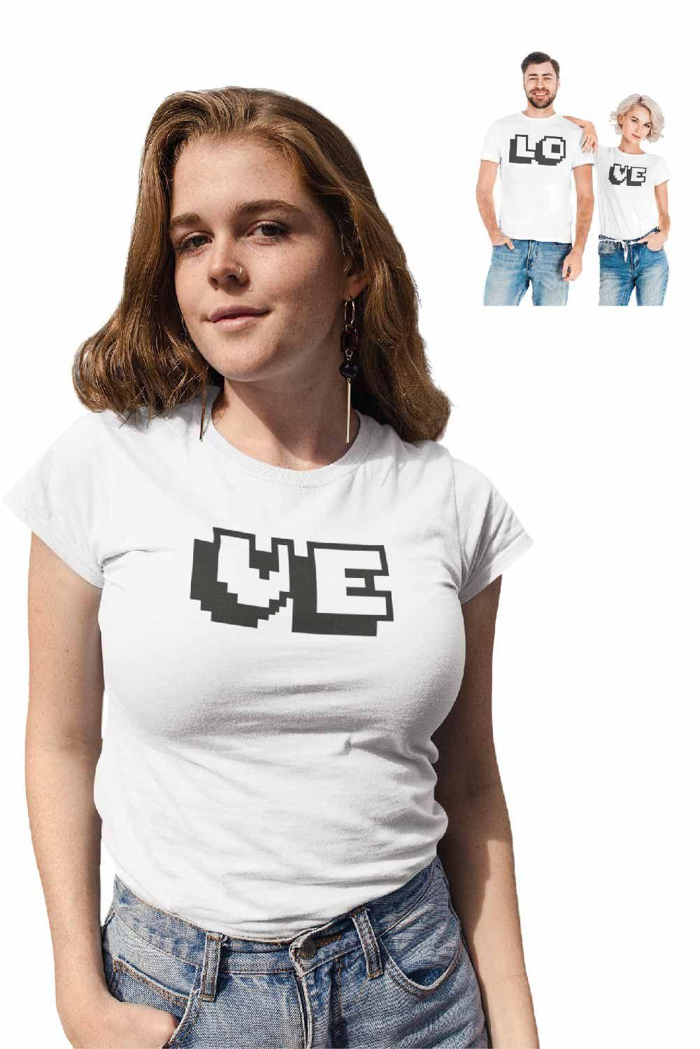 POLERA MUJER SAN VALENTÍN DÍA DE LOS ENAMORADOS LOVE PIXELADO-0