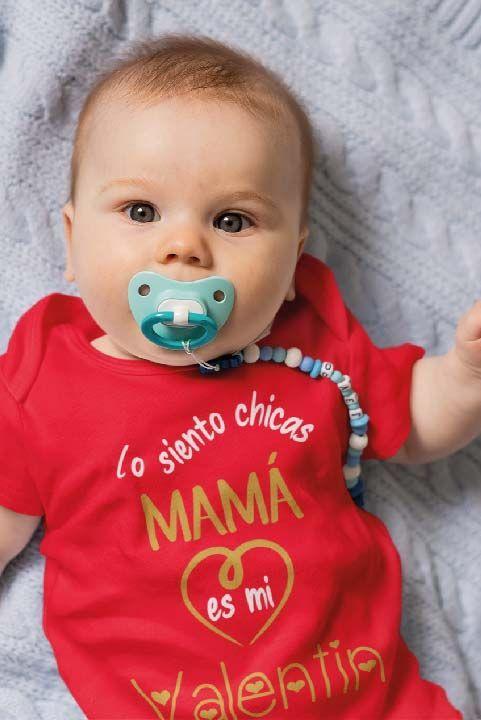 PILUCHOS BODY DE BEBE MAMÁ ES MI SAN VALENTÍN DÍA DE LOS ENAMORADOS  -0