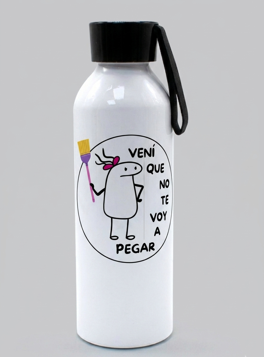 Botella de Aluminio 750 ml Modelo Ven que no te voy a pegar - Mama-0