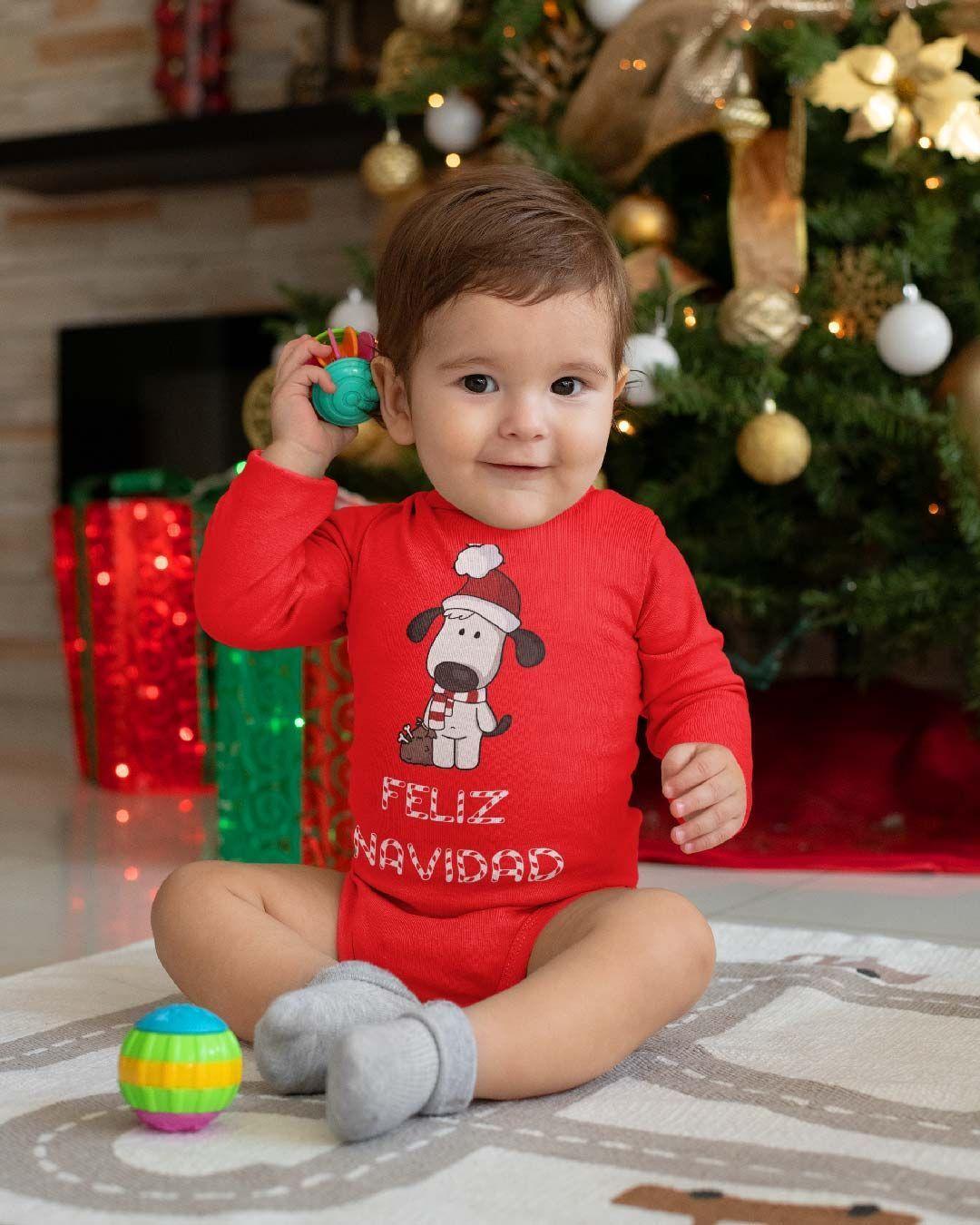 PILUCHOS BODY DE BEBE NAVIDAD FELIZ NAVIDAD PERRITO -1