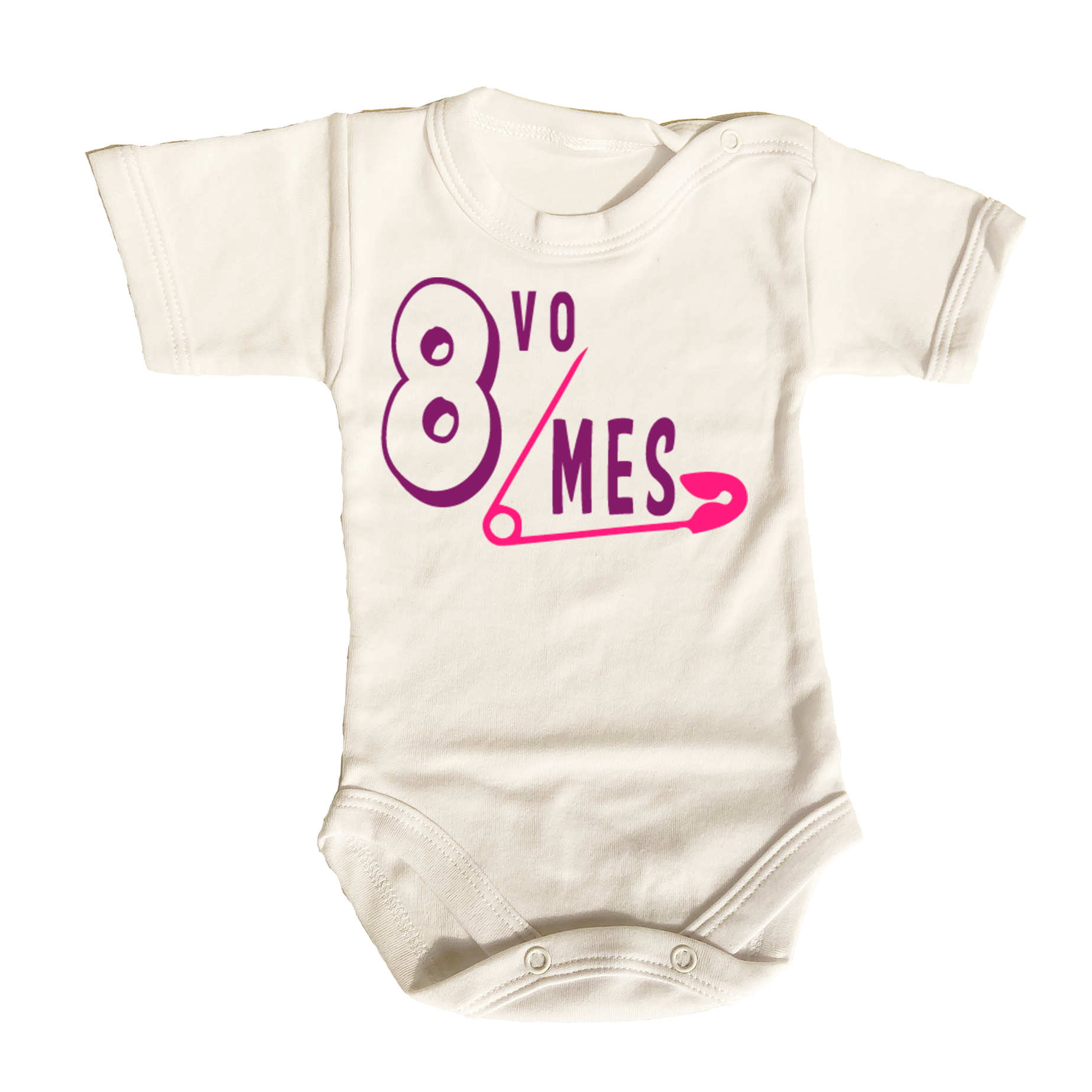 Pilucho/Body de Bebe Manga Corta Modelo 8vo Mes Click-0