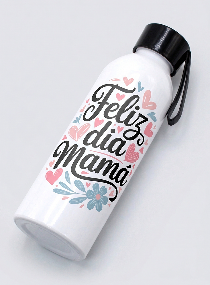 Botella de Aluminio 750 ml Modelo Feliz dia Mama-1