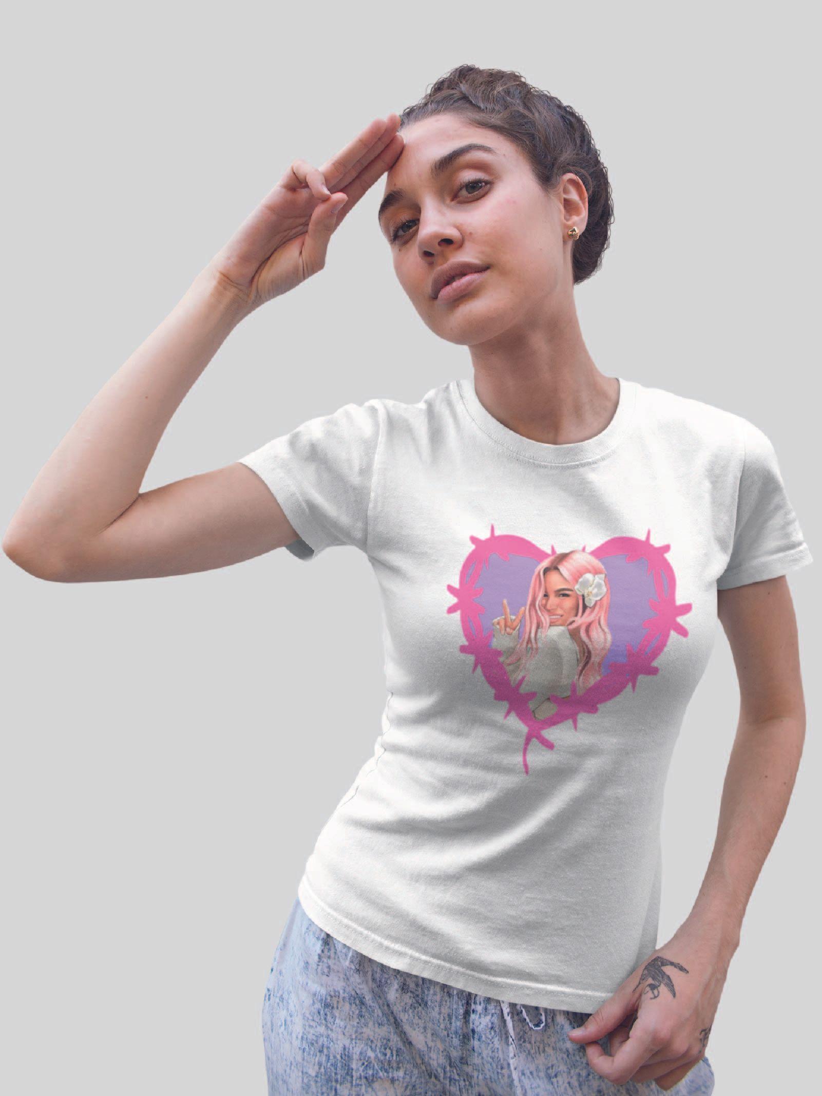 Polera Mujer Algodón KAROL G - Corazón-0