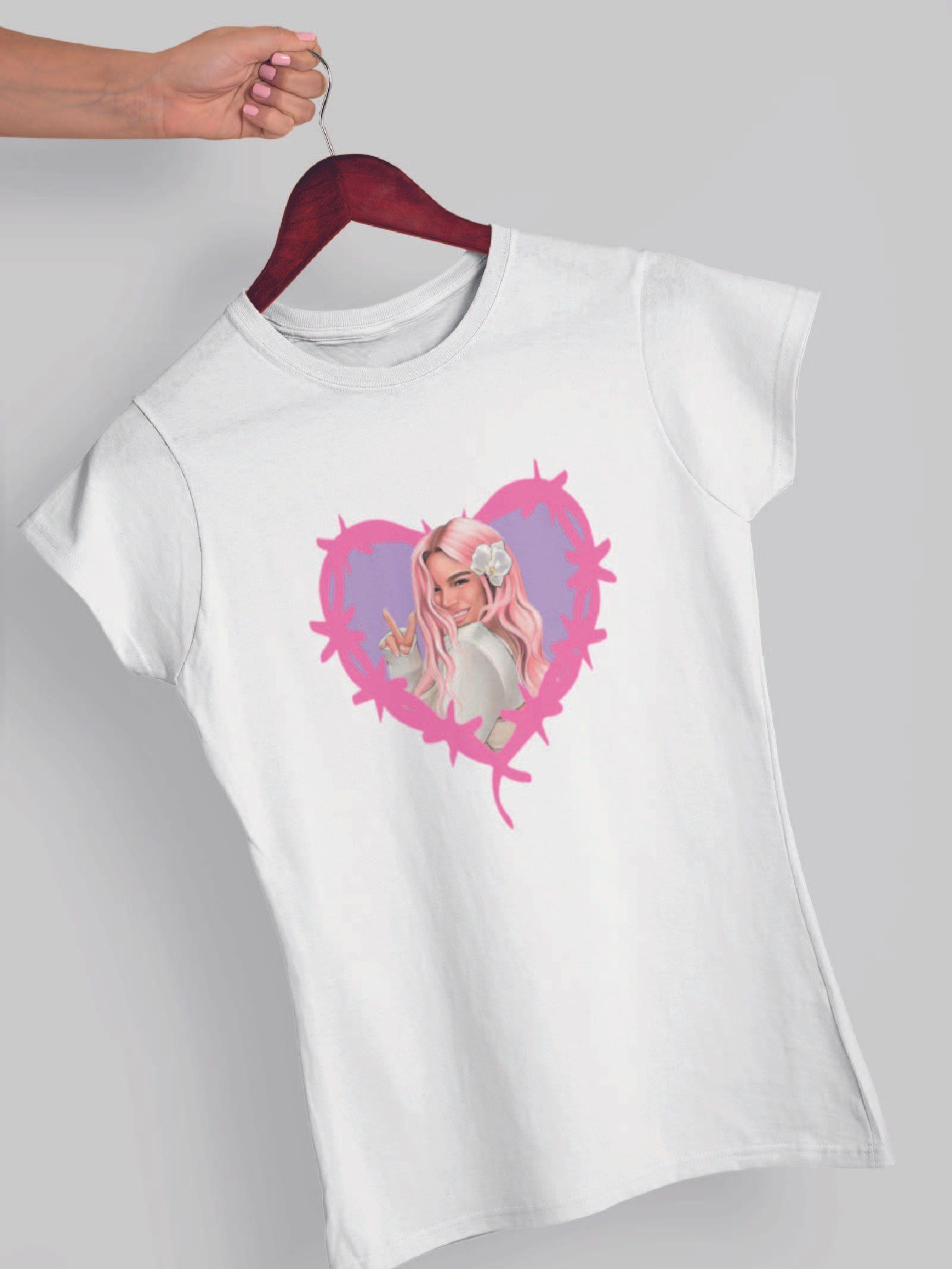 Polera Mujer Algodón KAROL G - Corazón-1