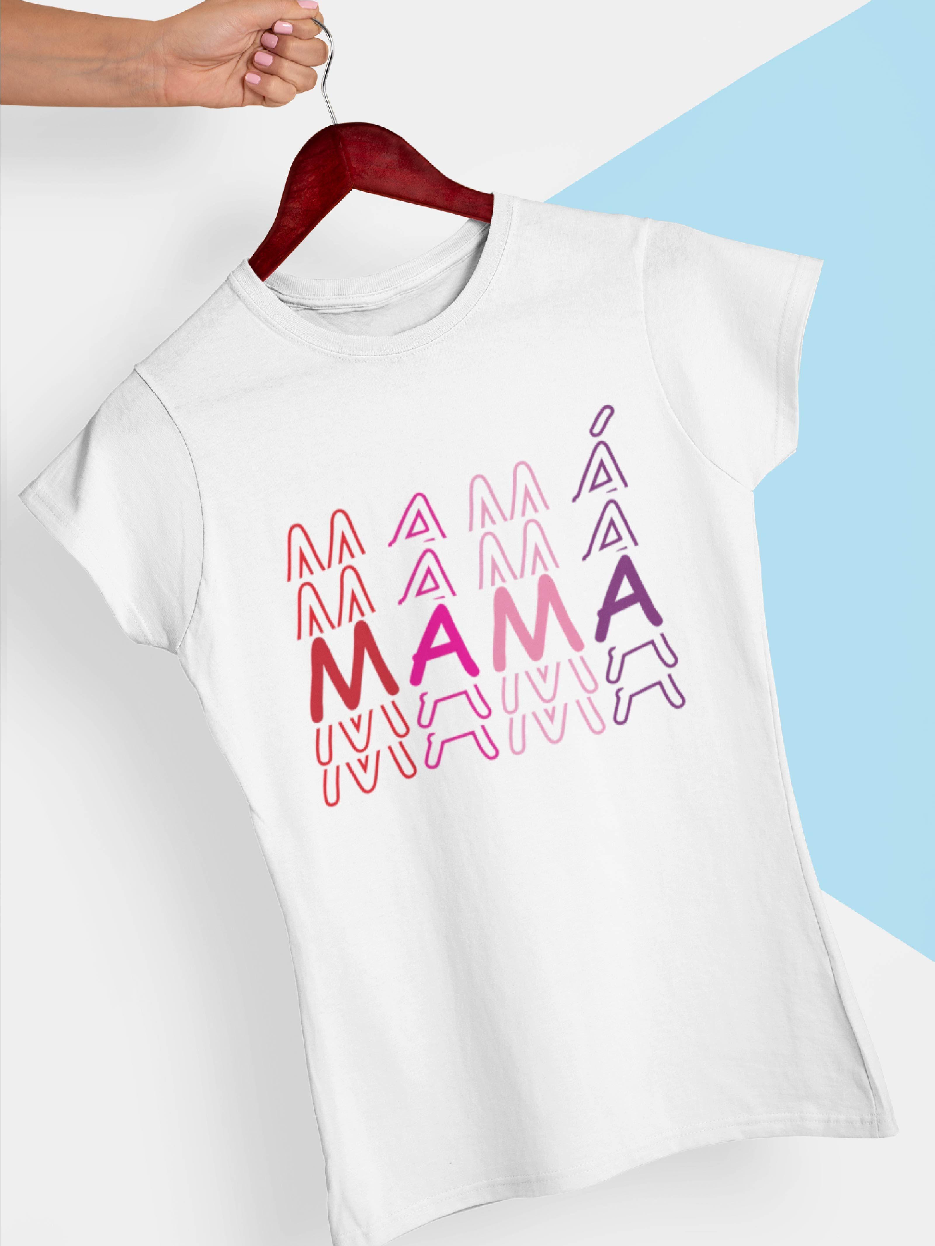POLERA DÍA DE LAS MADRES - DISEÑO MAMÁ COLORES-1