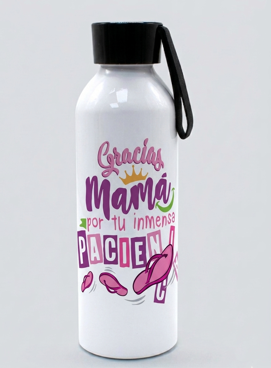 Botella de Aluminio 750 ml Modelo Gracias Mama-0