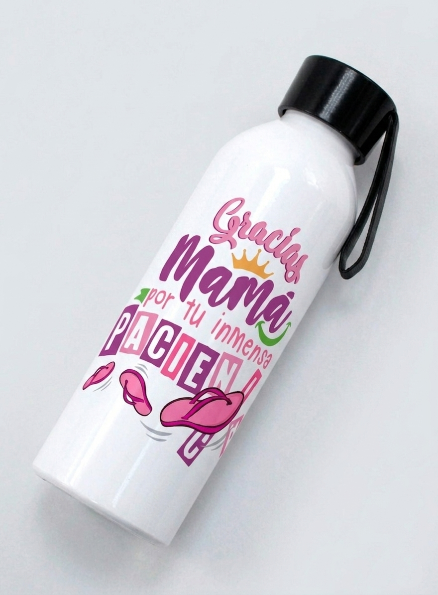 Botella de Aluminio 750 ml Modelo Gracias Mama-1