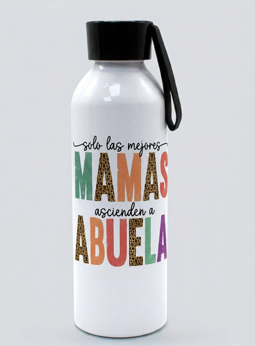 Botella de Aluminio 750 ml Modelo Solo las mejores mamas ascienden a Abuela-1