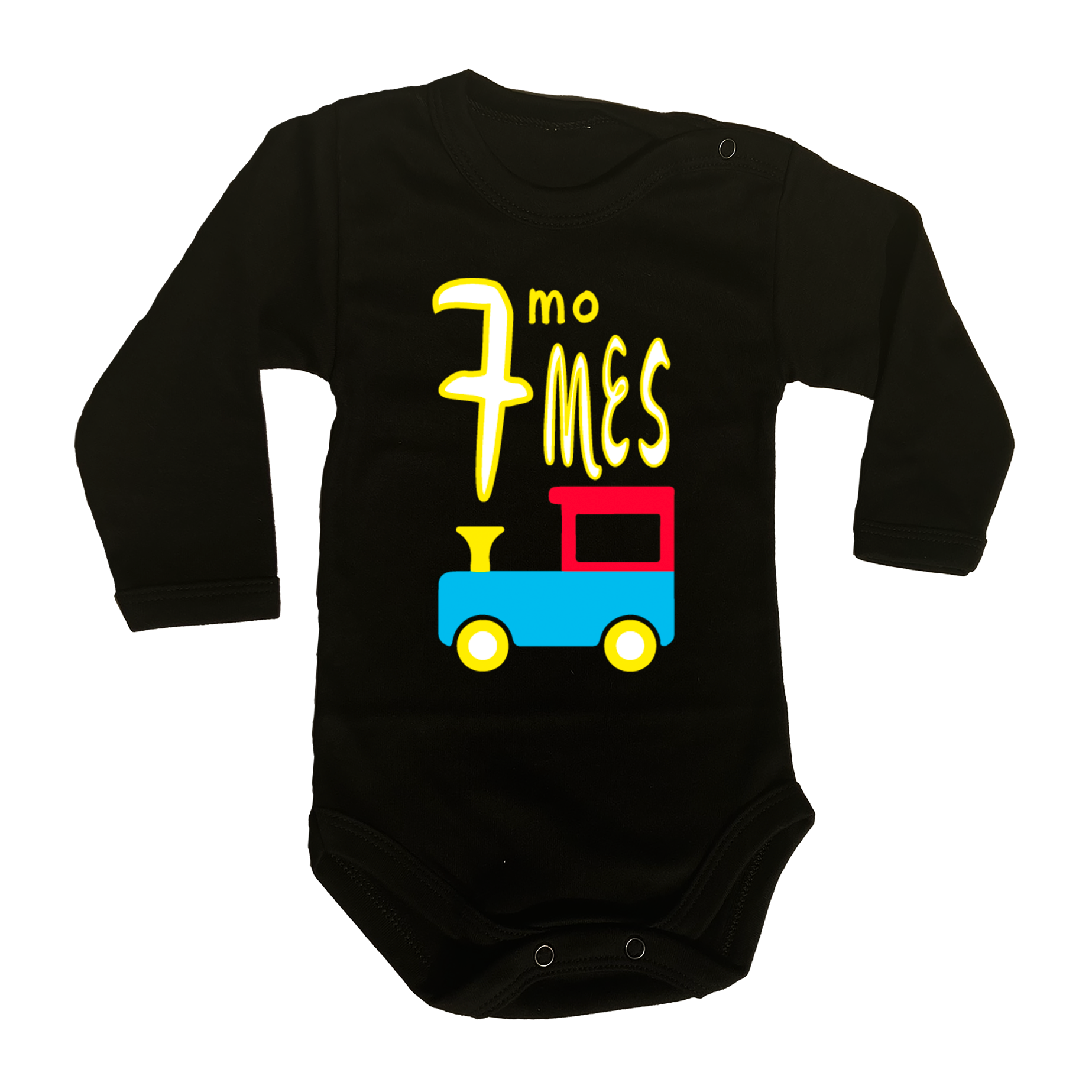 Pilucho/Body de Bebe Manga Larga Modelo 7mo Mes Tren-0