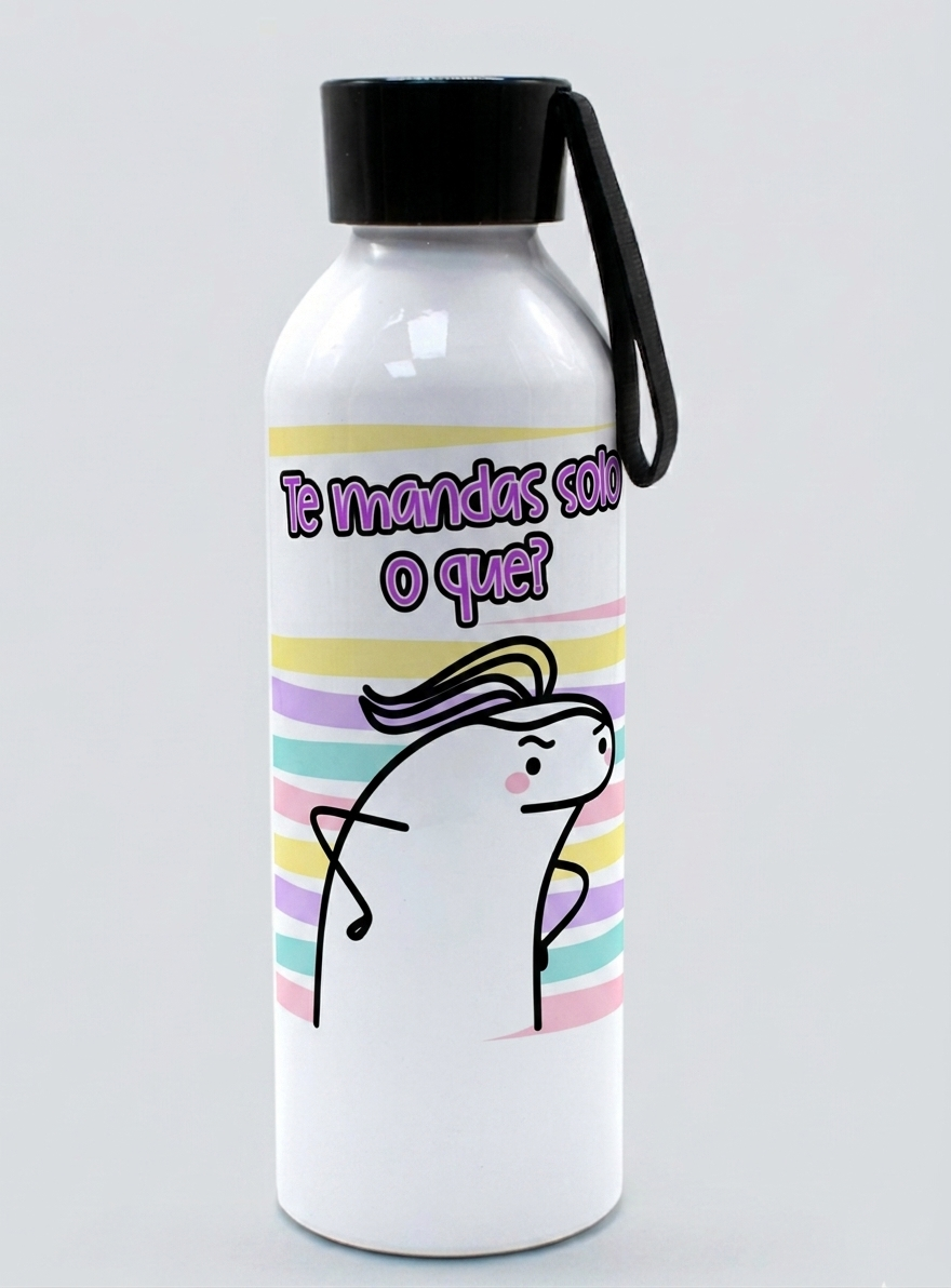 Botella de Aluminio 750 ml Modelo Mama te mandas solo-0