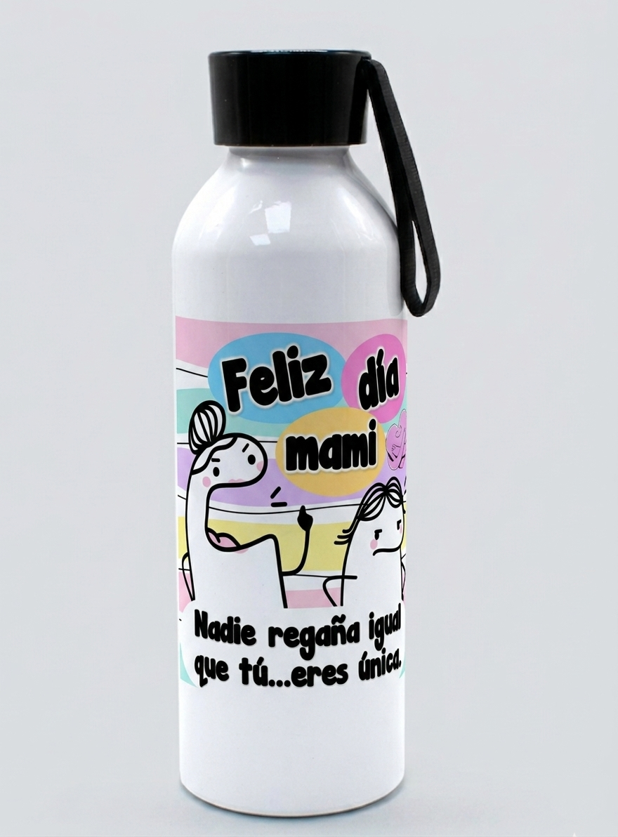 Botella de Aluminio 750 ml Modelo Mama Feliz Dia mami-1