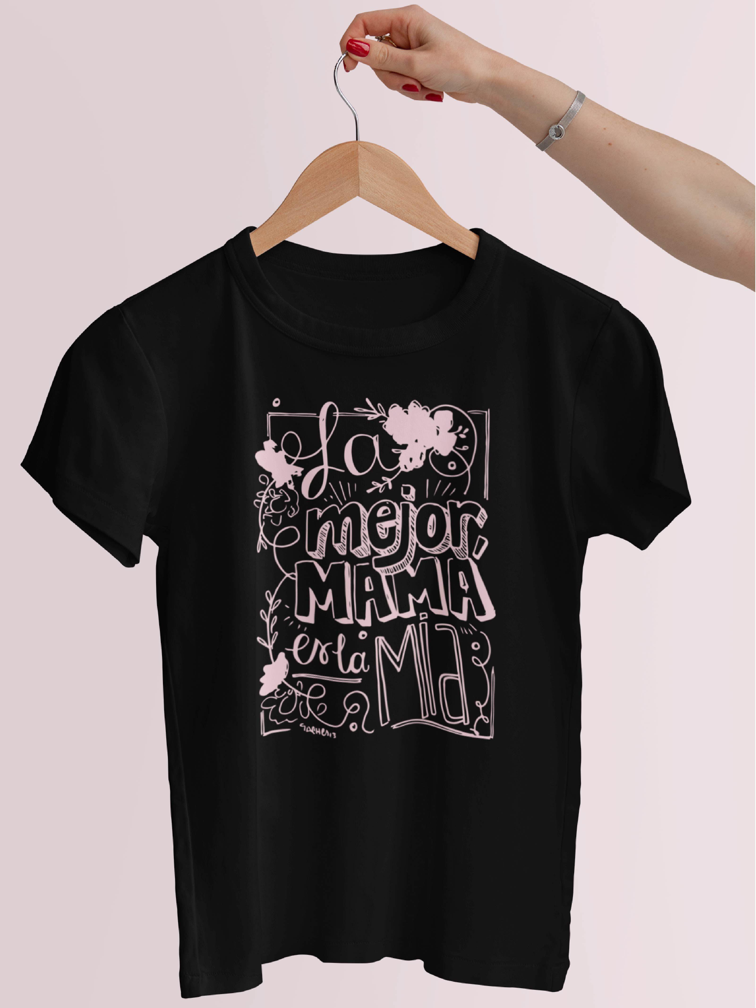 POLERA DÍA DE LAS MADRES LA MEJOR MAMÁ ES LA MÍA-1