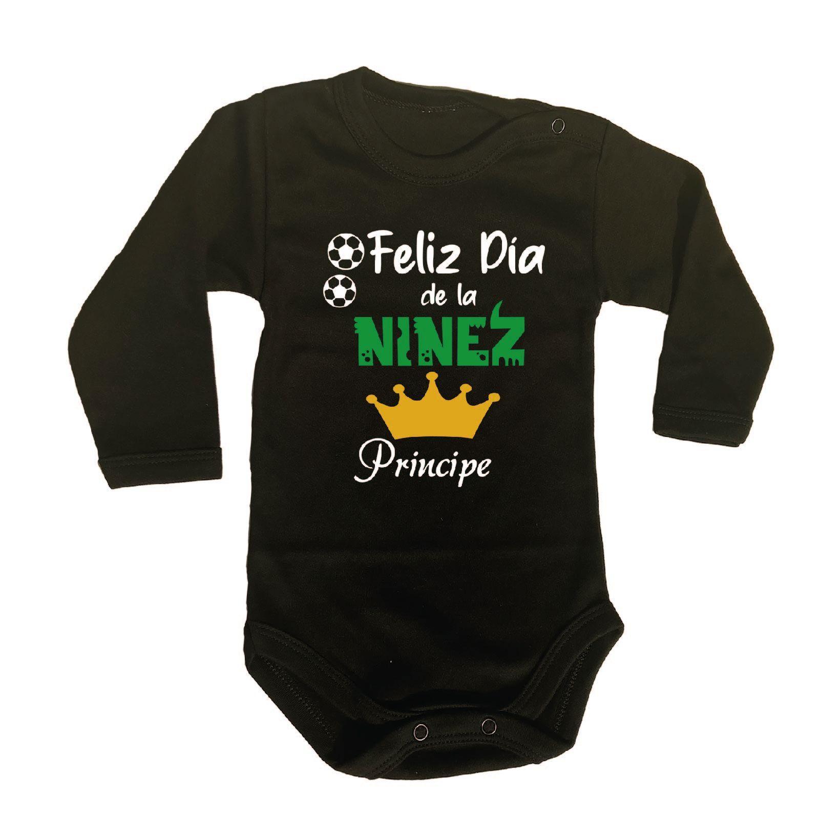 Piluchos / bodys manga larga niño feliz día de la niñez principe -1