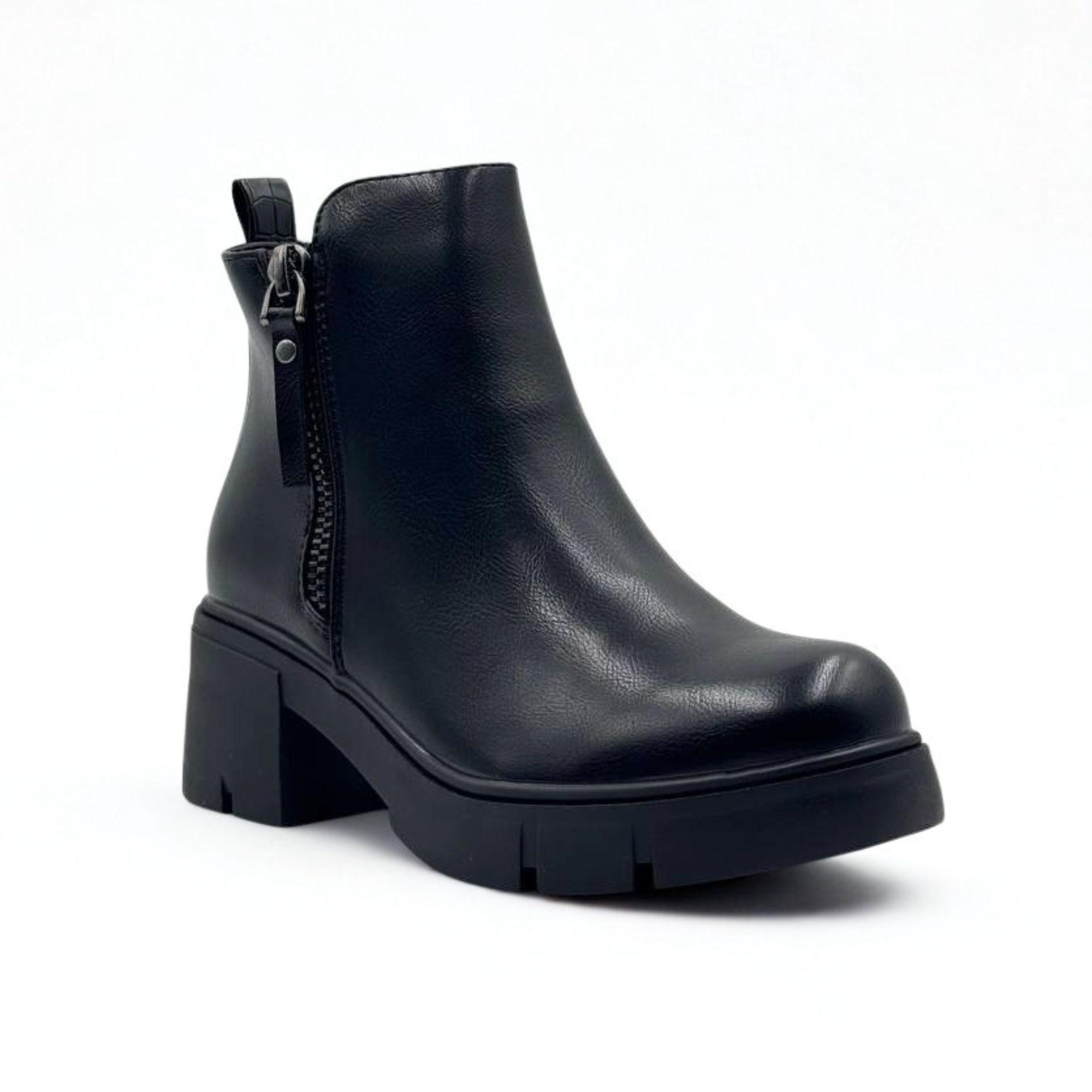 Botin Plataforma Mujer Taco Alto Suela Gruesa-2
