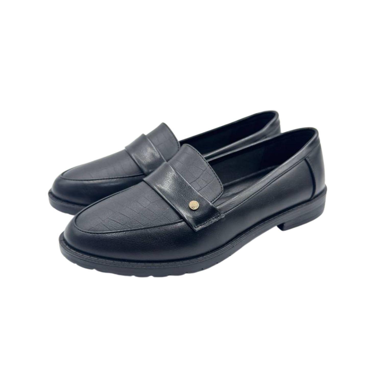Mocasine Clasico Mujer Negro Mate-4