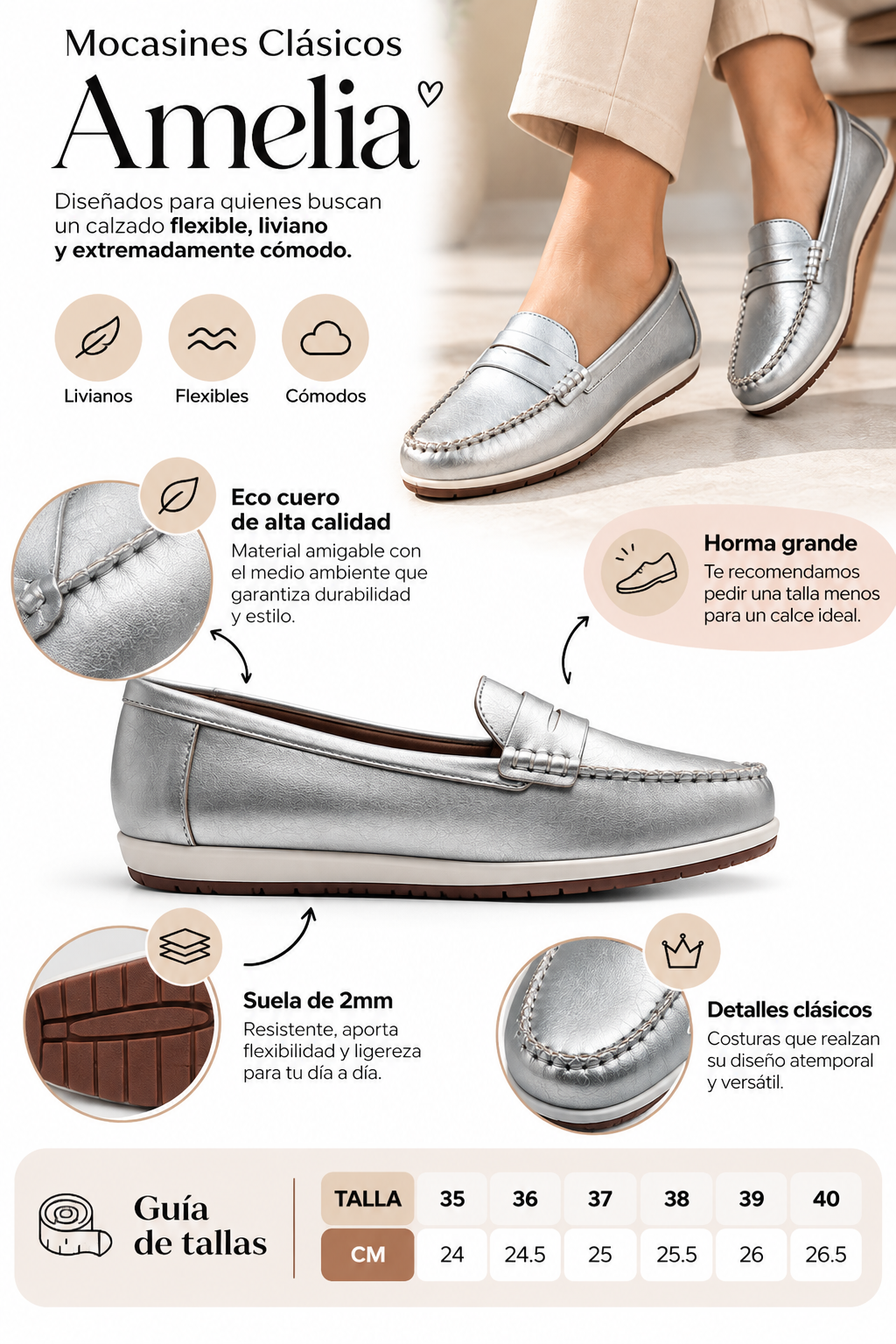 Mocasines Casual de Mujer -4