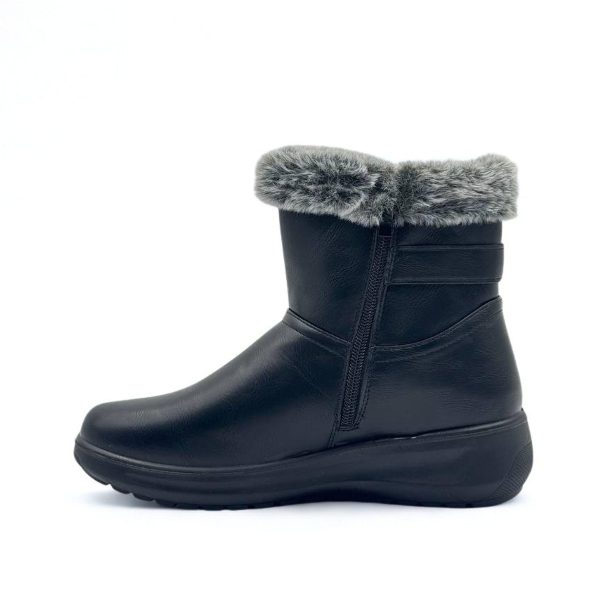 Botin Mujer Negro Invierno-1