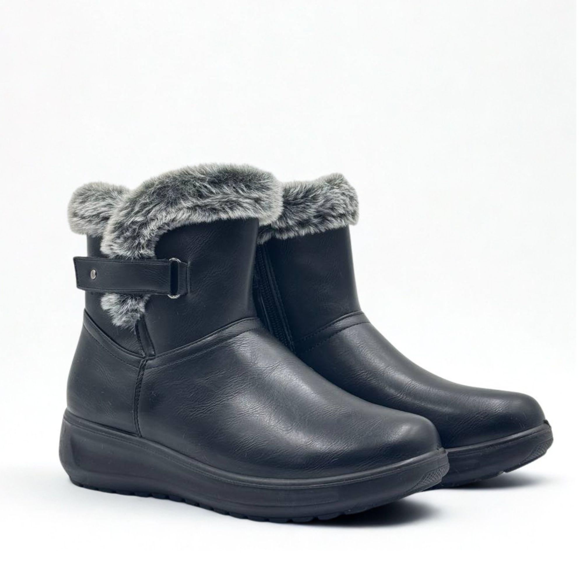 Botin Mujer Negro Invierno-4