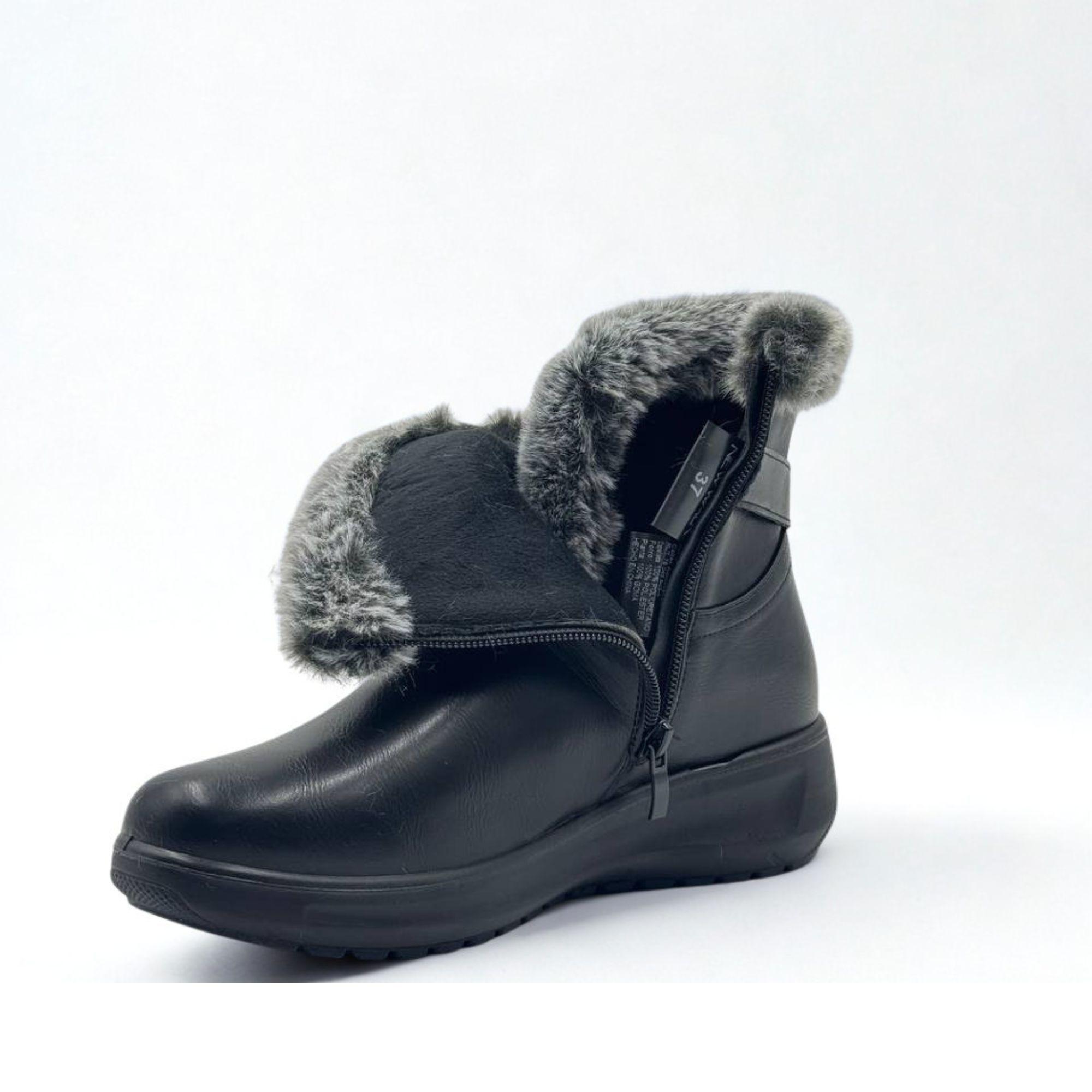 Botin Mujer Negro Invierno-5