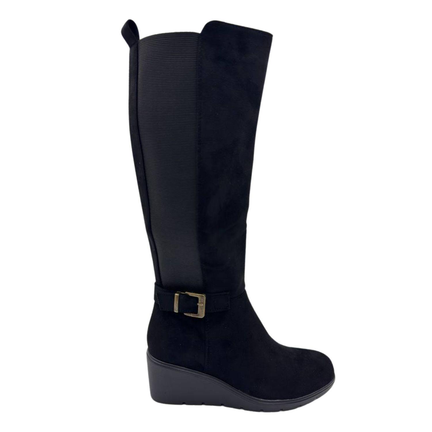 Botas De Reno Negro Y Elastico-0