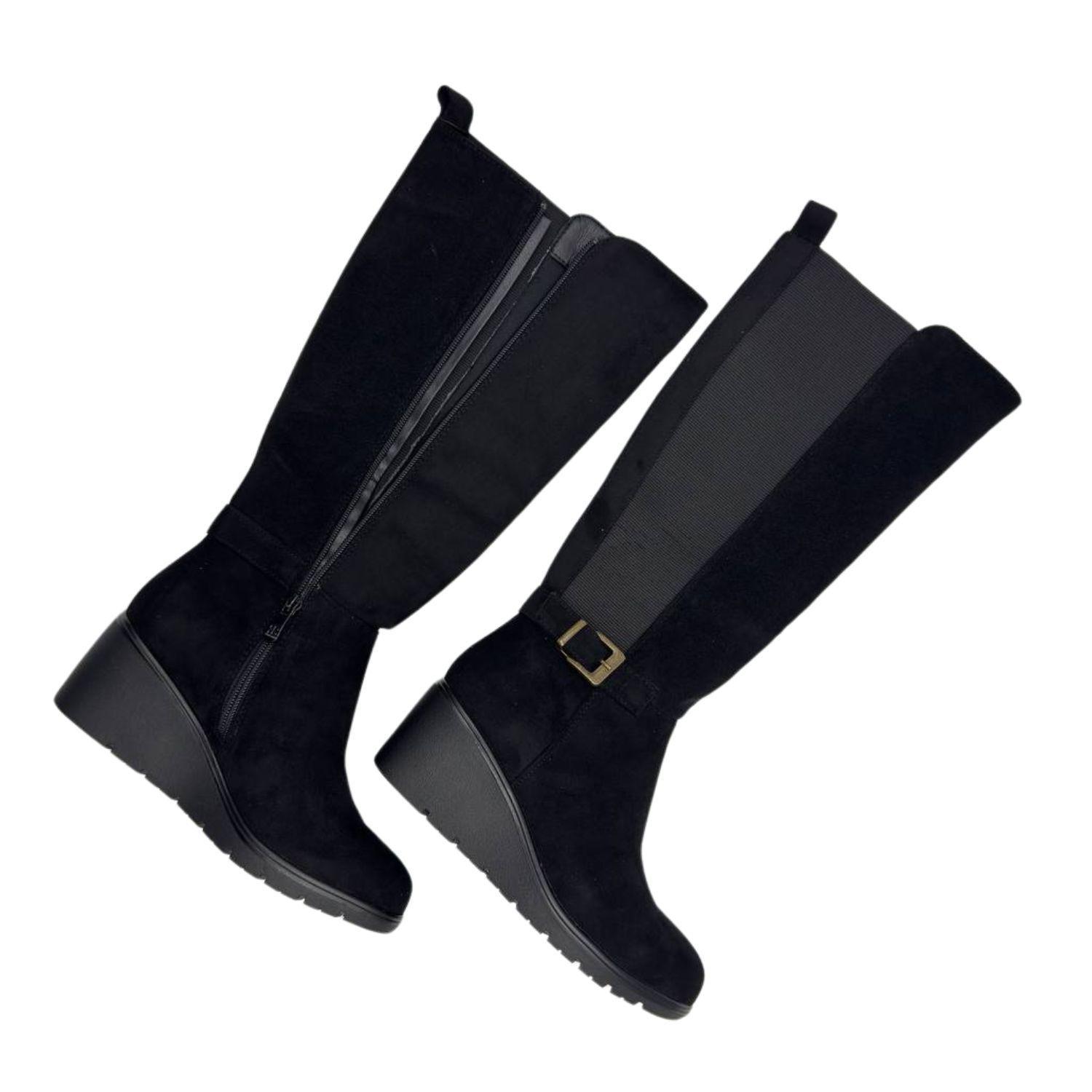 Botas De Reno Negro Y Elastico-4