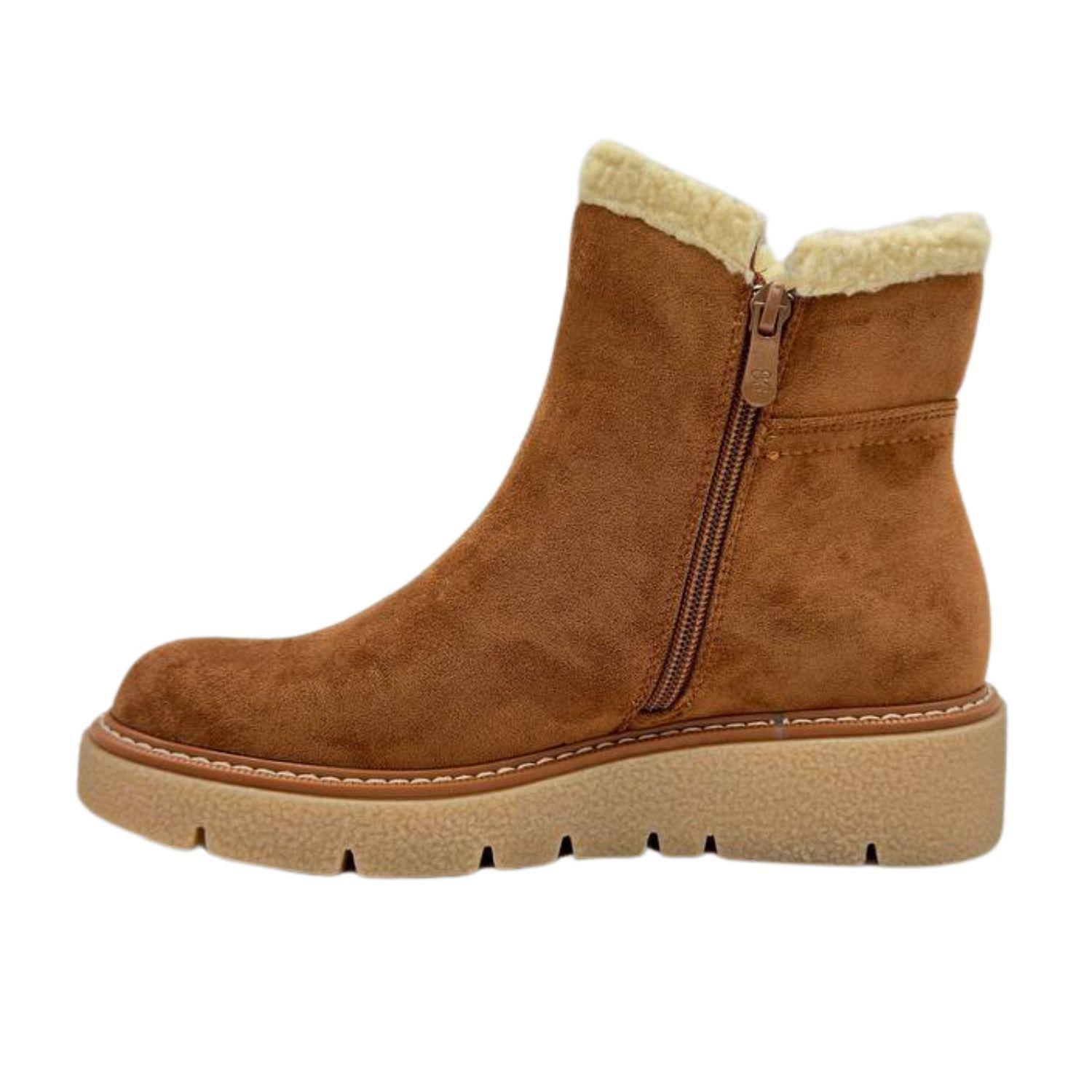 Botines Camel con Chiporro Mujer-4