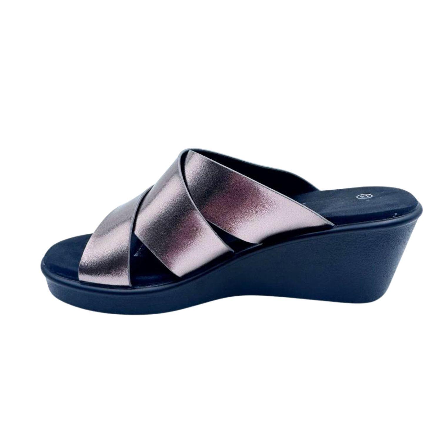 Sandalia Plataforma Metalizada Mujer-2