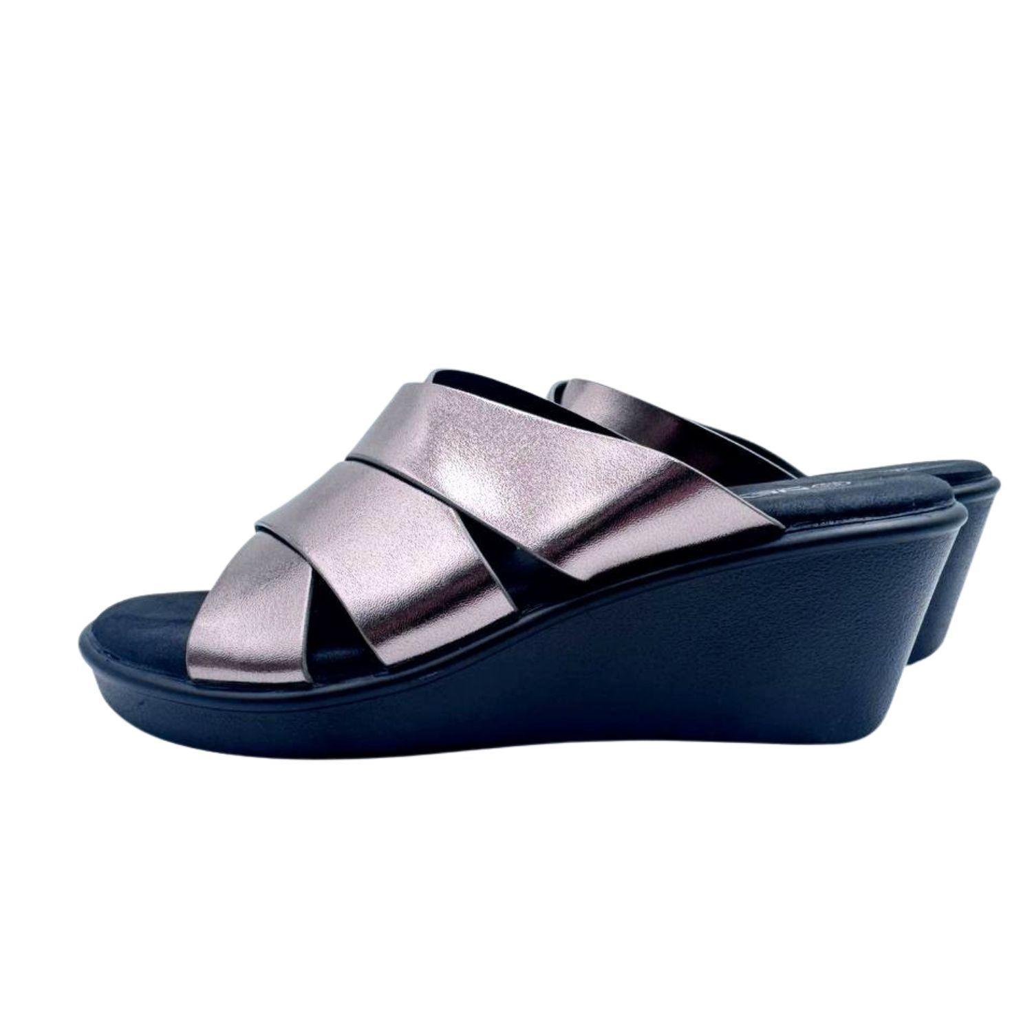 Sandalia Plataforma Metalizada Mujer-3