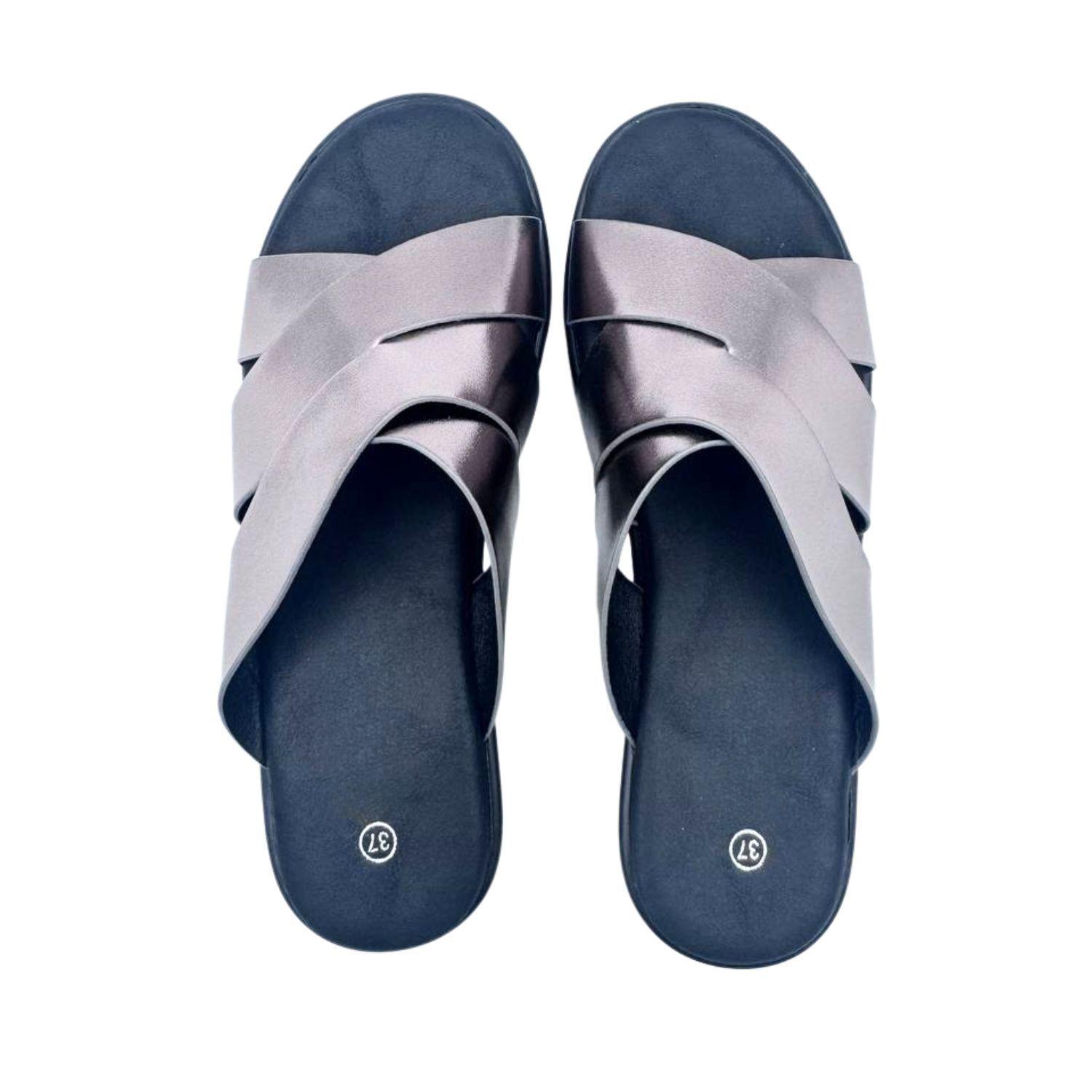 Sandalia Plataforma Metalizada Mujer-4