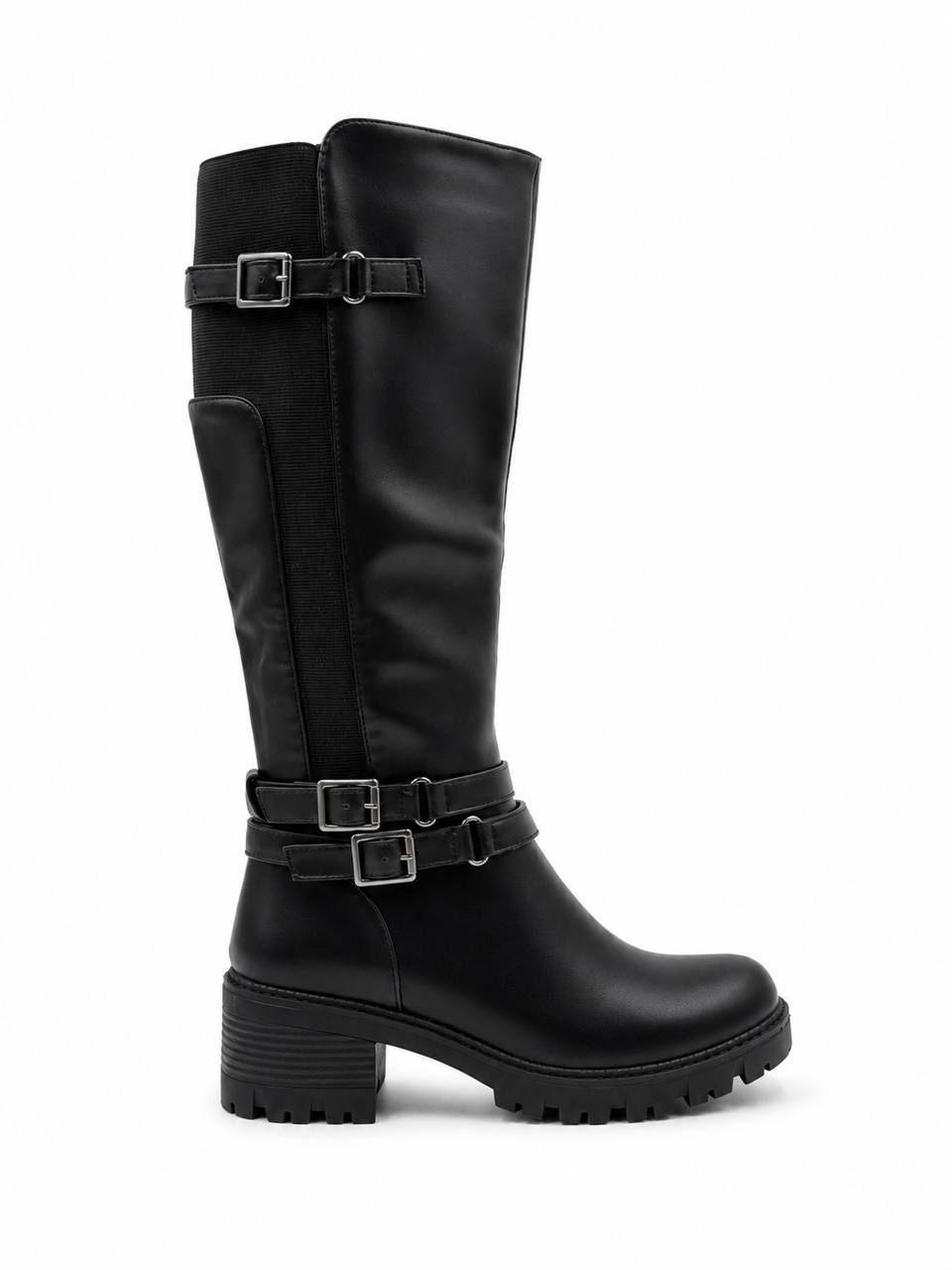 Bota Mujer con Elastico Ca a Alta-0